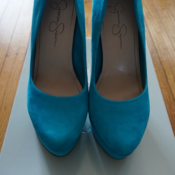 Jessica Simpson Waleo Pumps - Size 7.5 (turquoise) - Picture 3 of 7